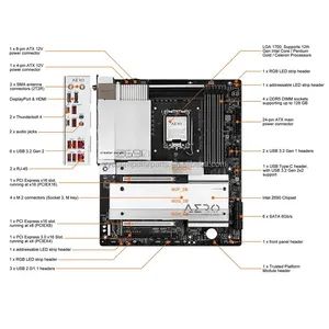 Z690 Aero D สำหรับ LGA1700 4 * DDR5 128GB รองรับ E-ATX 12th Gen Core Pentium GOLD Celeron Processors motherboarddiy Z690 Aero - Product Image 2
