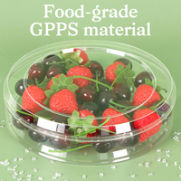 Boîtes rondes en plastique transparent YUZMEI pour biscuits, noix, bonbons, cadeaux, emballage alimentaire, boîtes en acrylique pour bonbons, biscuits, chocolat avec couvercle