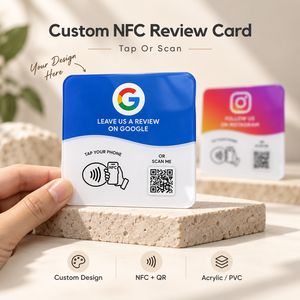 สติกเกอร์ติดโต๊ะ NFC สำหรับรีวิว Google แบบกำหนดเองได้ ทนทาน รองรับหลายภาษา สำหรับธุรกิจท้องถิ่น เพิ่มยอดรีวิว มีจำหน่ายในราคาขายส่ง - Product Image 4