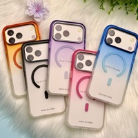 Coque de téléphone à chargement sans fil dégradée pour iPhone 17, toucher givré, protection des coins, protection de l'appareil photo, vente en gros, personnalisable, faible MOQ