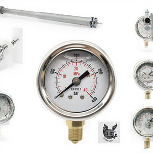 High Bourdon Tube Bar Edelstahl Flüssigkeits gefülltes Manometer - Product Image 3
