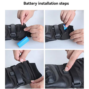 Guanti Riscaldati Elettrici da Moto in Pelle con Controllo della Temperatura a 3 Livelli, Batteria ai Polimeri di Litio da 7.4V, Ideali per l'Inverno - Product Image 6