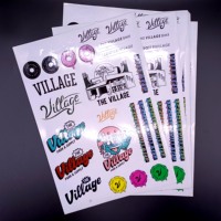 Autocollant personnalisé en vinyle adhésif imperméable A4, impression personnalisée, logo, dessin animé, découpe à la forme, autocollant transparent