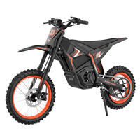 Электрический кроссовый мотоцикл EM04PRO 5500W, скорость до 96 км/ч, среднеприводный, с полной подвеской, гидравлическими тормозами, аккумулятором 60В 27Ач, увеличенным запасом хода, внедорожными шинами