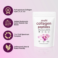 Poudre de peptides de collagène hydrolysé à formule personnalisée pour les soins des cheveux, de la peau et des ongles, 100% pure