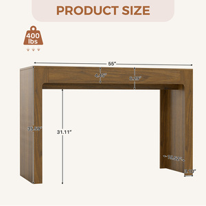 Multi-purpose <b>Bar</b> & Dining <b>Table</b> 55" High Wood Counter Desk Commercial Furniture for Restaurant Tavern & Catering Venues - Product Image 6