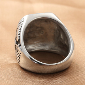 Men's Anchor <b>Ring</b> <b>Silver</b> Stainless Steel Retro Punk Style Geometric Design Gift Jewelry 16030 - Product Image 3