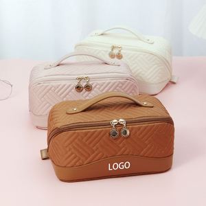 Large Capacity <b>Travel</b> Portable Pu Pouch Women Waterproof Bathroom <b>Washbag</b> Multifunction Toiletry Cosmetic Makeup Bag - Product Image 3