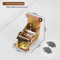 Charnière autobloquante à 180 degrés avec amortisseur épaissi pour table, chaise, table basse, extension, charnière de porte invisible pliable à 180 degrés en fer