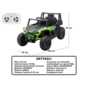 Ride A <b>Rod</b> Car Adventure Green Net 53x55x100 Cm Remote Control Kids Ride On Vehicle 3-8 Years - Product Image 2