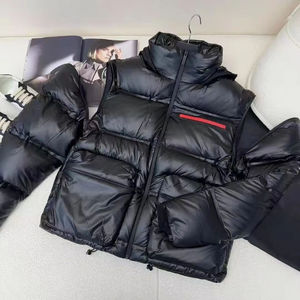 Manteau d'hiver pour homme, noir, à capuche, fermeture éclair, décontracté, épais, imperméable, 90% duvet, coupe classique - Product Image 3