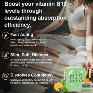 Venta de fábrica, tiras de disolución oral de vitamina B12 confiables, tiras de suplemento de vitaminas de disolución rápida, tira oral con sabor - Product Image 6