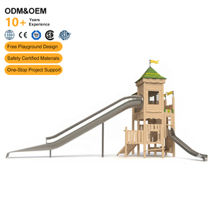 Équipement de terrain de jeu en bois personnalisé, château en bois d'extérieur, parc naturel pour enfants, équipement de jeu en bois pour enfants - Product Image 4