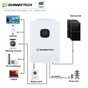 Système d'énergie solaire 8 kW 10 kW, kit complet avec panneaux solaires SWS10W-SPI-OFF, stockage d'énergie domestique de haute qualité 10 kW - Product Image 4