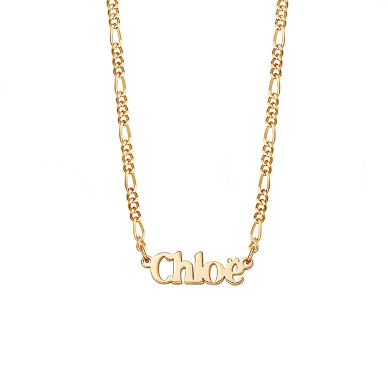 Milskye gioielli dal design unico oro placcato oro 18k 925 argento personalizzato nome personalizzato collana