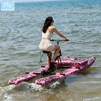 Vélo aquatique SUP à ponton plat pour une personne, cadre en aluminium avec plateforme flottante avant, vitesse pour la plage, pliable, de Chine, Lumark