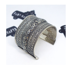 2026 Holi special Jewelry Set Gift <b>Silver</b> Party Dress Circle <b>Cuff</b> Jewelry White Gold Plated Burgundy <b>Bracelet</b> Gold Jewelry - Product Image 2