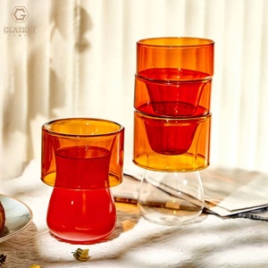 แก้วกาแฟแบบซ้อนได้แก้วกาแฟอาราบิกผนังสองชั้นแก้วกาแฟสไตล์อาหรับและชาแบบสร้างสรรค์ทำด้วยมือไม่เหมือนใคร - Product Image 2