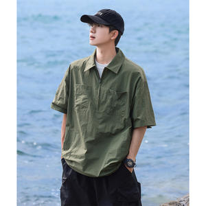 Polo de manga corta de estilo de trabajo de moda de verano 2024, nuevas prendas de vestir, camiseta de media manga con diseño informal en blanco de estilo de montaña - Product Image 4