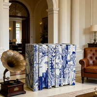 Buffet de luxe léger de conception italienne personnalisé, meubles d'art peints à la main, villa, salle à manger, salon, rangement haut de gamme
