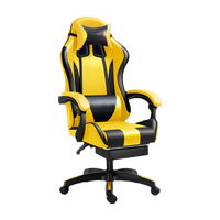 Chaise de jeu de course professionnelle de luxe de haute qualité avec repose-pieds en cuir PU, réglable en hauteur, inclinable, chaise de bureau pour ordinateur
