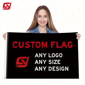 Banderas Personalizadas de Poliéster 100% de 90x150cm (3x5 pies), Venta al Por Mayor de Fábrica, Cualquier Color, Tamaño y Diseño - Product Image 6