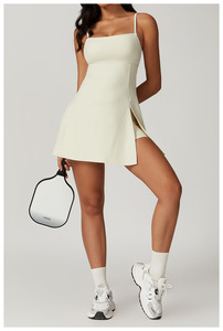 <span class=keywords><strong>Vestido</strong></span> Corto Aoyema Nuevo, Moderno, Negro, Delgado, Suave, Cómodo, Deportivo, con Tirantes, para Uso Diario, sin Mangas, con Pantalones Cortos - Product Image 5
