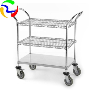 Estante de metal ajustable Estante de almacenamiento de malla de alambre móvil rodante galvanizado con ruedas Protección contra la corrosión - Product Image 5