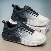 Chaussures de sport pour hommes, couleur dégradée confortable, respirantes, en tissu tissé, semelle en PVC résistante à l'usure, pour le jogging