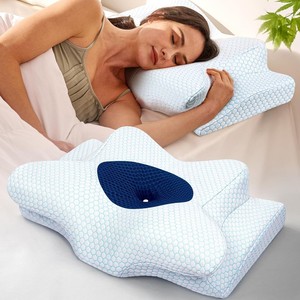 Almohada de Soporte Terapéutico con Espuma Viscoelástica y Gel Refrigerante para Dormir de Lado y Boca Arriba, para Mejorar el Descanso - Product Image 4