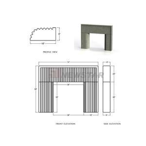 Newstar Curve Marbre Carrelage Cheminée Surround <span class=keywords><strong>pour</strong></span> Décoration de Salon de Luxe - Product Image 6