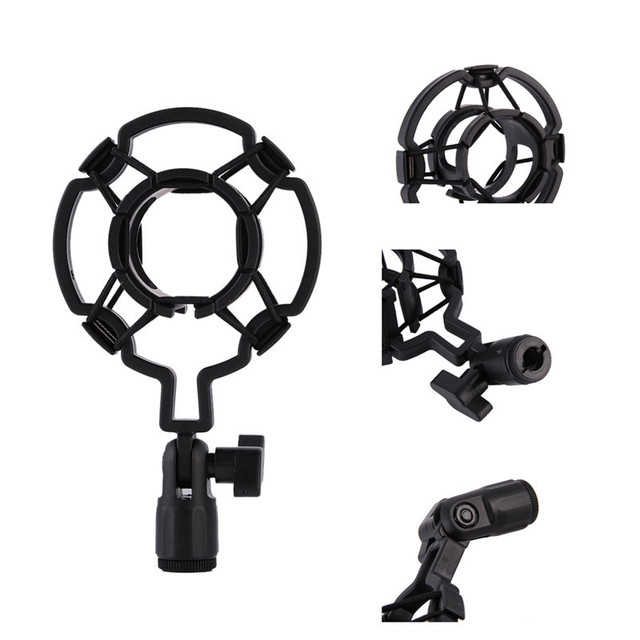 Professional Universal 3KG Bearable Load Black Mic Microphone Shock Mount Clip Holder Stand Radio Studio Sound Recording Bracket