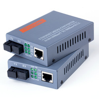 Convertidor de Medios de Fibra Gigabit 10/100/1000Mbps, Transceptor Óptico Monomodo de Fibra Única, Carcasa de Aluminio, Plug & Play