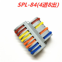 Lieferant SPL84 Elektrischer 4-in-8-Out Anschlussklemmenblock Schnellverbinder Kabelverbinder