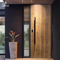 Portes pivotantes en aluminium modernes anti-effraction sur mesure pour hôtels, centres commerciaux, villas, bureaux