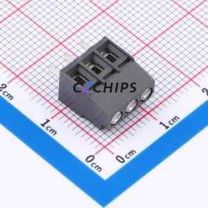 210-A-111/03 Screw Terminal Block Through hole Component (THT),P=3.5mm Connector 1x3P 3.5mm Gray Right Angle Insert - Product Image 1