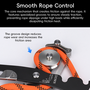 Dispositivo di Controllo Corda con Sistema Anti-Panico in Lega di Alluminio 7075 per Arrampicata e Soccorso - Product Image 5