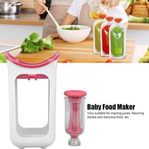 PureeSqueezer Kitchen Food Processor Juice Dispenser Red And Blue For Children <b>Fruit</b> <b>Vegetable</b> <b>Tools</b> - Product Image 2