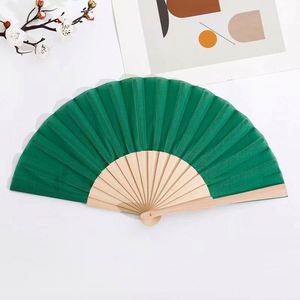 Wholesale Manual Engraved Wooden Fabric Hand Foldable Painting Fans for Home Decoration Business Souvenirs <b>Gifts</b> - Product Image 2
