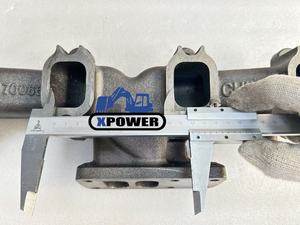 ท่อร่วมไอเสีย XPOWER 3901683 3931747 3970066สีดำ/ สีเงินสำหรับรถขุดตีนตะขาบ6BT5.9 6BT 6BTA 6btaa 5.9L - Product Image 4