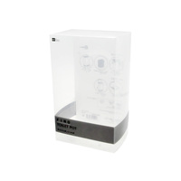 Boîte d'emballage cosmétique rectangulaire pliable personnalisée en PET/PVC, imprimée et recyclée, présentoir en plastique transparent avec cintre pour fard à joues