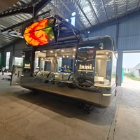 Camion de restauration électrique en acier inoxydable et aluminium, cuisine complète, remorque mobile pour la vente de snacks, chariot conduisible pour les activités de rue