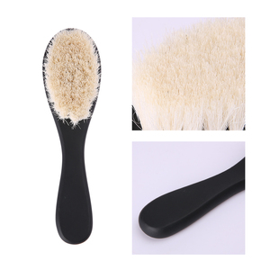 Brosse <span class=keywords><strong>de</strong></span> rasoir naturelle longue <span class=keywords><strong>en</strong></span> <span class=keywords><strong>bois</strong></span> <span class=keywords><strong>de</strong></span> hêtre, pour barbier, poils <span class=keywords><strong>de</strong></span> sanglier, grande brosse à barbe noire - Product Image 2