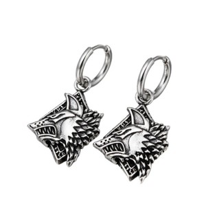 Yunnique Pendientes geométricos de acero inoxidable con forma de animal para hombre, regalo, joyería, accesorio de moda - Product Image 5