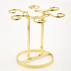 Sáng tạo kim loại rượu vang thủy tinh lưu trữ giá thanh lịch freestanding Countertop cho Champagne Glass cốc chủ Countertop lưu trữ công cụ - Product Image 3