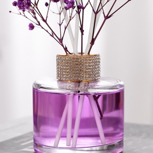Diffuseur de roseaux de luxe en strass, huile parfumée colorée, aromathérapie, fleurs séchées véritables, gypsophile, ensemble de parfums d'intérieur - Product Image 5