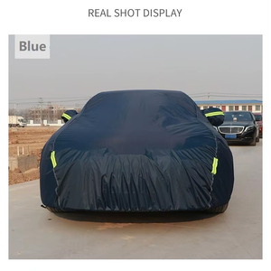 Cubierta de poliéster azul para <span class=keywords><strong>coche</strong></span>, accesorios para <span class=keywords><strong>exterior</strong></span> de <span class=keywords><strong>coche</strong></span>, superventas al por mayor - Product Image 4