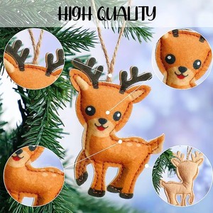 <span class=keywords><strong>En</strong></span> gros, Ornements de Noël <span class=keywords><strong>en</strong></span> feutre <span class=keywords><strong>pour</strong></span> sapin, Pendentifs animaux de la forêt, Décorations <span class=keywords><strong>en</strong></span> feutre, Jouets suspendus <span class=keywords><strong>en</strong></span> feutre rembourrés faits à la main <span class=keywords><strong>pour</strong></span> enfants, Kit d'artisanat - Product Image 5