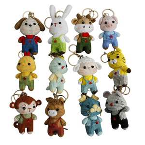 QX 2026 Hot Hand Knitting Amigurumi <b>Crochet</b> Mini Stuffed Animal Doll Keychains Handmade <b>Plush</b> Keychains - Product Image 1
