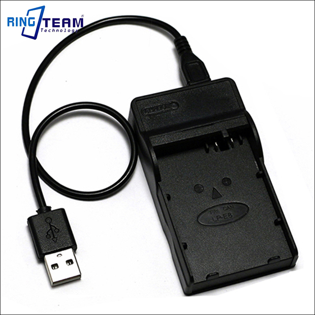LP-E8 Digital Camera Battery USB Single Charger for Canon EOS 550D 600D 650D 700D Kiss X4 X5 X6 Rebel T2i T3i T4i T5i